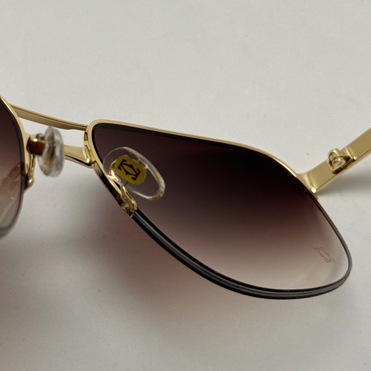 عینک آفتابی مردانه کارتیر Cartier مدل Santos قهوه ای