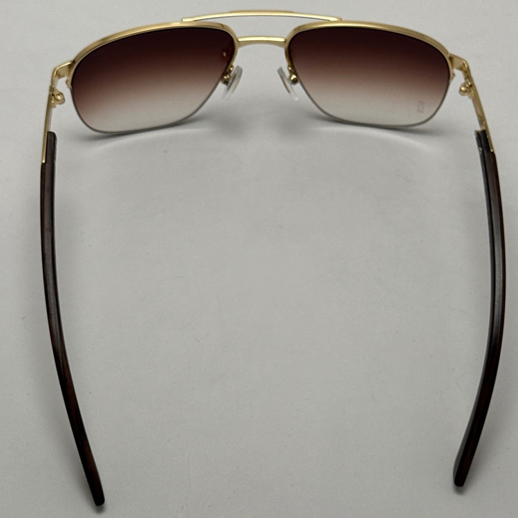 عینک آفتابی مردانه کارتیر Cartier مدل Santos قهوه ای