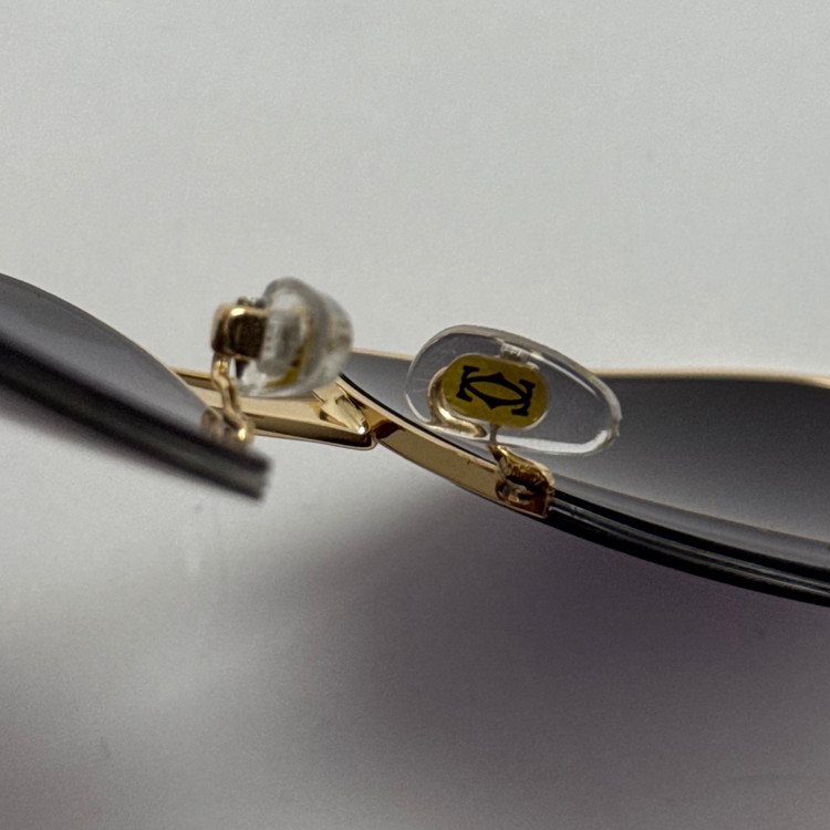 عینک آفتابی مردانه کارتیر Cartier مدل Santos آبی طلایی