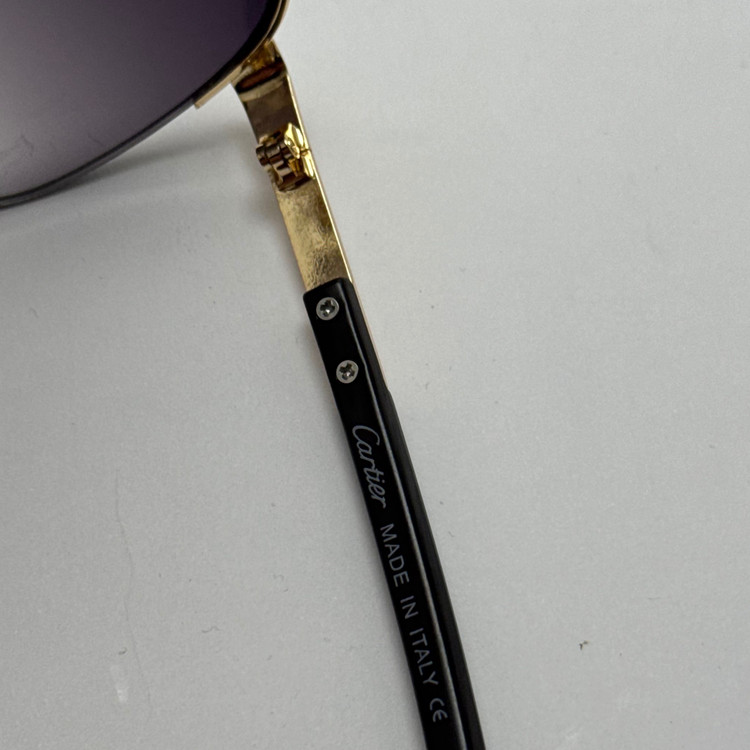 عینک آفتابی مردانه کارتیر Cartier مدل Santos آبی طلایی