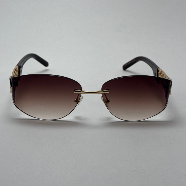 عینک آفتابی فیلیپ پلین Philip Plein مدل Luxury Shield فریم لس قهوه ای - لنز UV400