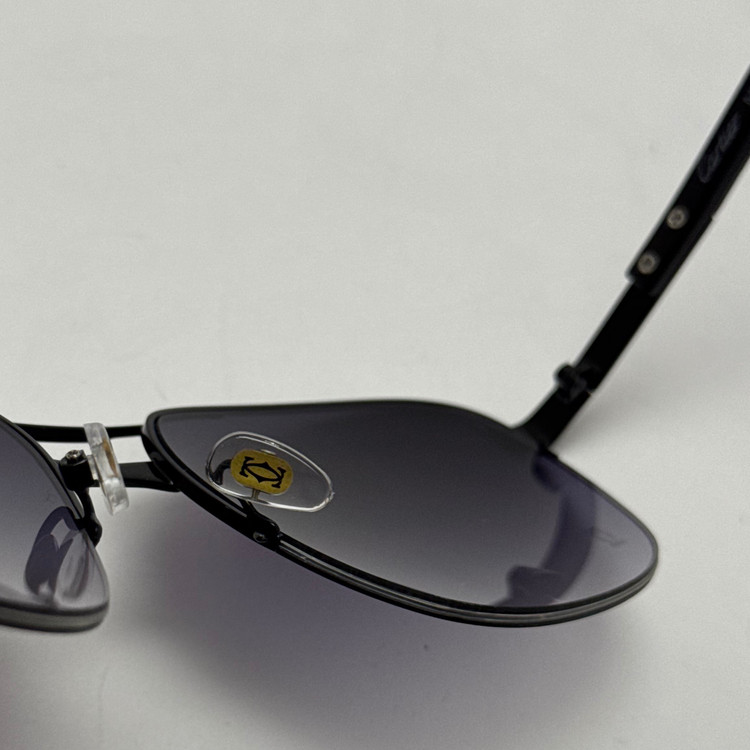 عینک آفتابی مردانه کارتیر Cartier مدل Santos تمام مشکی