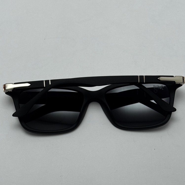 عینک آفتابی پلاریزه پرسول PERSOL مستطیلی لولا فنری کد P 8016 - عینک رانندگی - سایز متوسط