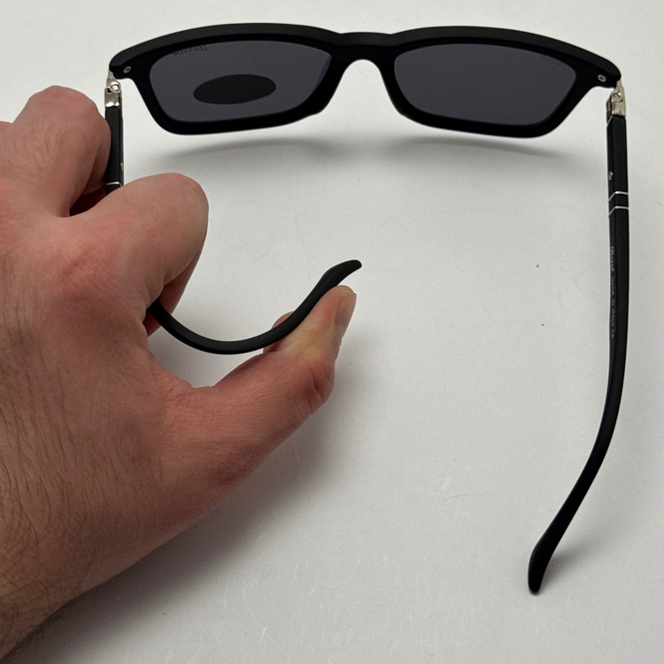 عینک آفتابی پلاریزه پرسول PERSOL مستطیلی لولا فنری کد P 8016 - عینک رانندگی - سایز متوسط