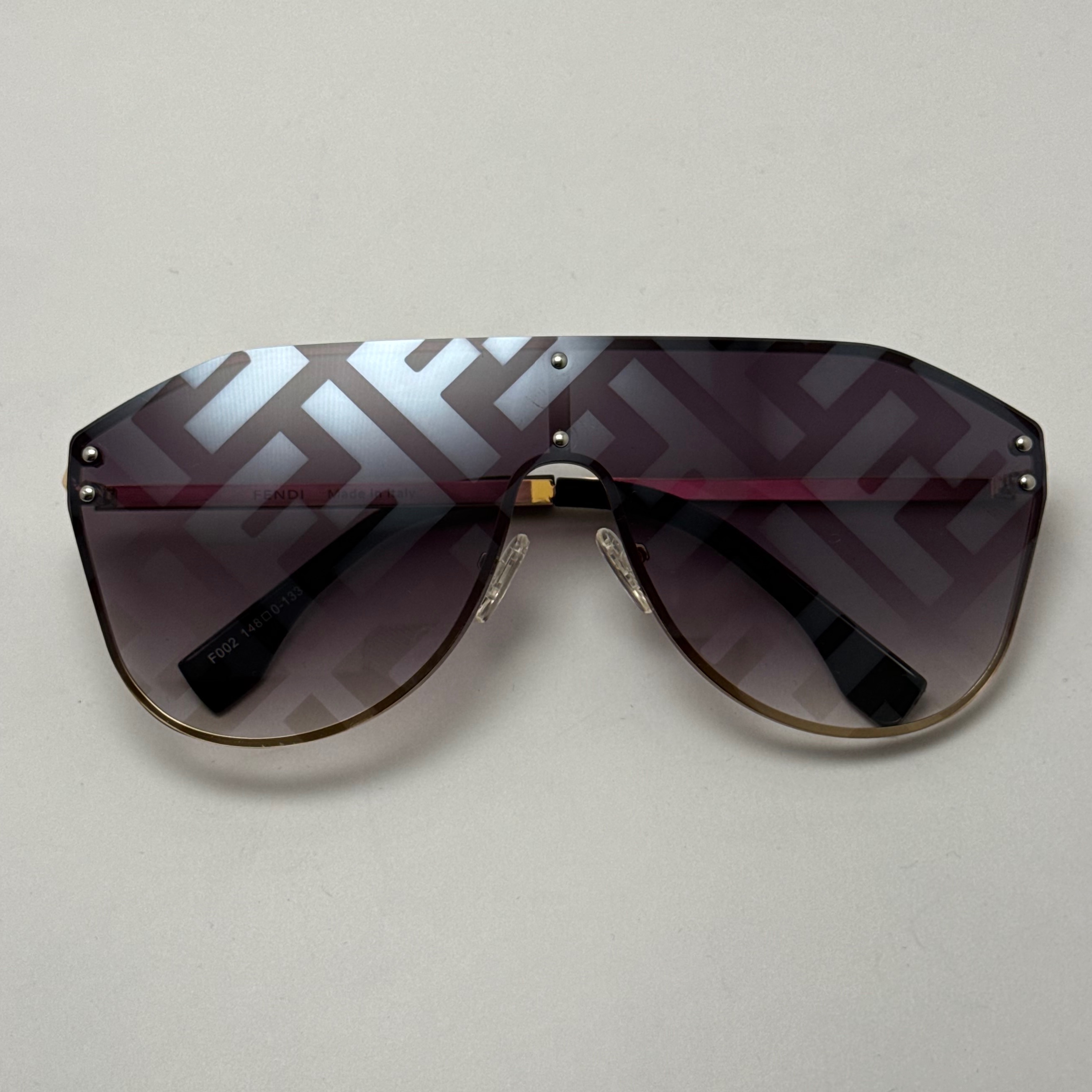عینک آفتابی فریم لس فندی FENDI مشکی کد 2
