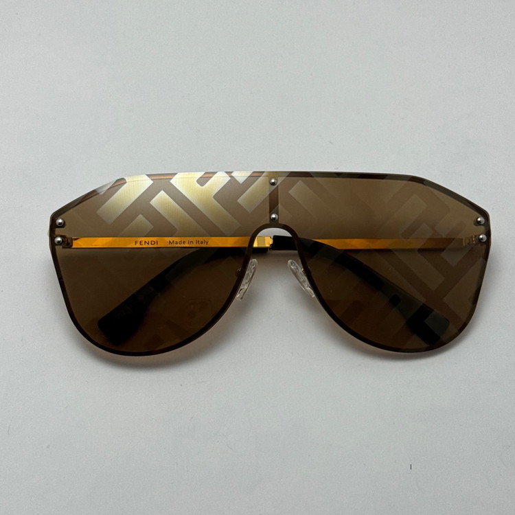 عینک آفتابی و شب فریم لس فندی FENDI قهوه ای کد 2