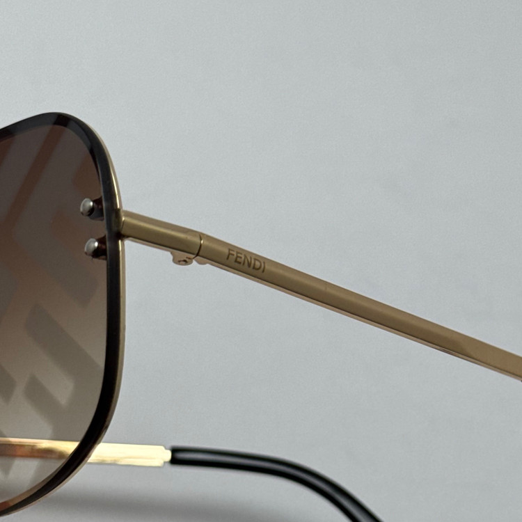 عینک آفتابی فریم لس فندی FENDI قهوه ای کد 1
