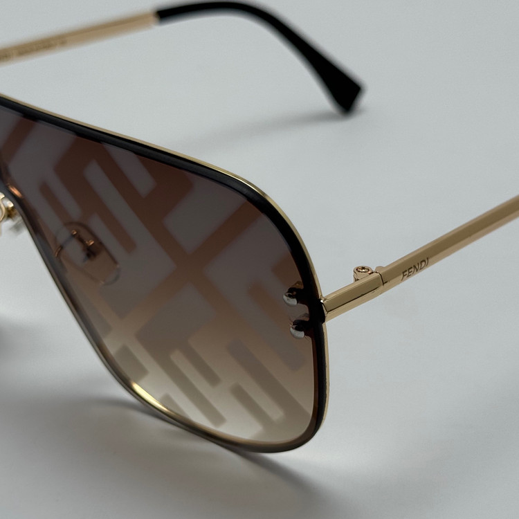 عینک آفتابی فریم لس فندی FENDI قهوه ای کد 1