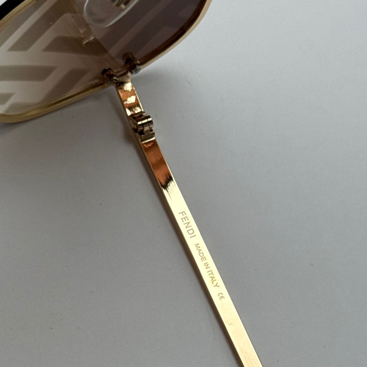 عینک آفتابی فریم لس فندی FENDI قهوه ای کد 1