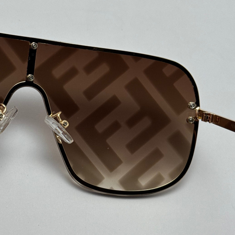 عینک آفتابی فریم لس فندی FENDI قهوه ای کد 1