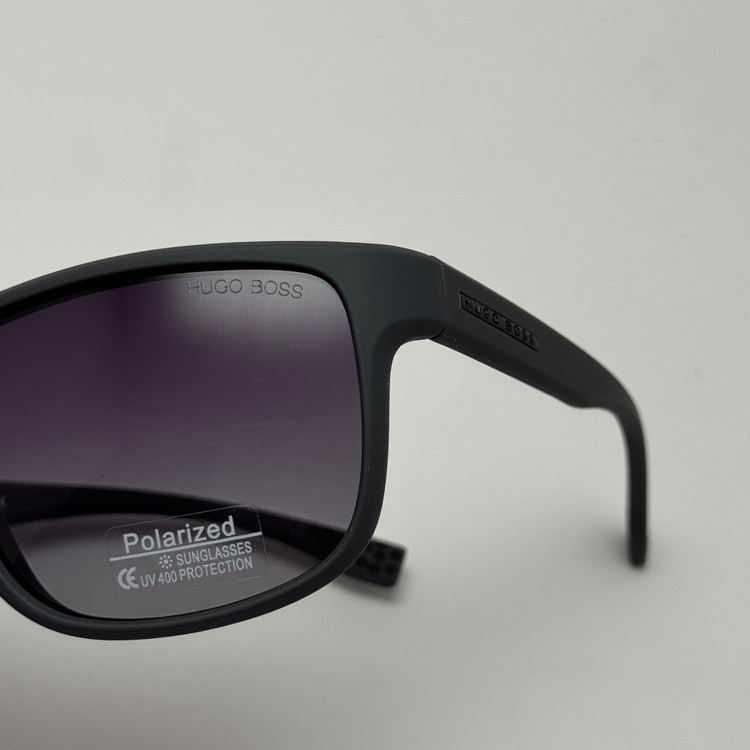 عینک آفتابی پلاریزه هوگو باس HUGO BOSS طوسی مشکی کد 2205 - عینک رانندگی