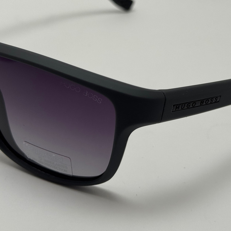 عینک آفتابی پلاریزه هوگو باس HUGO BOSS طوسی مشکی کد 2205 - عینک رانندگی