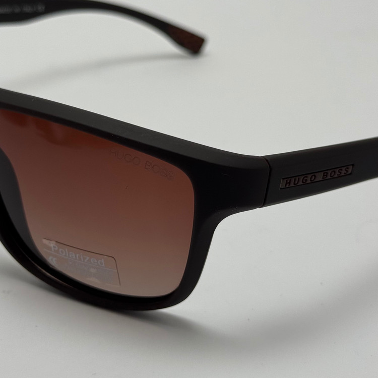 عینک آفتابی پلاریزه هوگو باس HUGO BOSS قهوه ای کد 2205 - عینک رانندگی