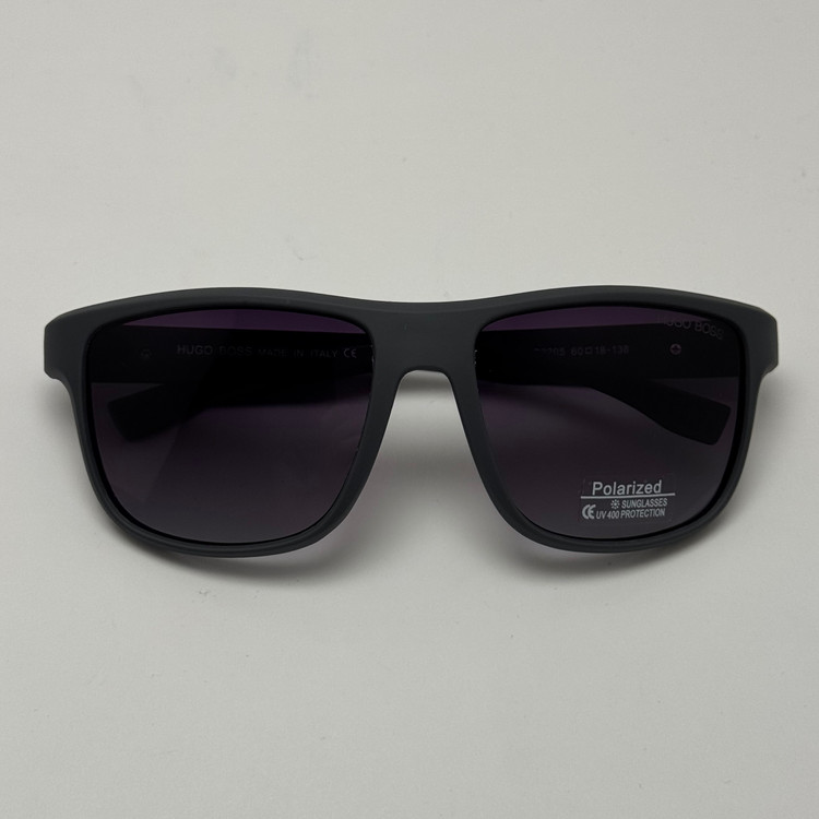 عینک آفتابی پلاریزه هوگو باس HUGO BOSS طوسی مشکی کد 2205 - عینک رانندگی