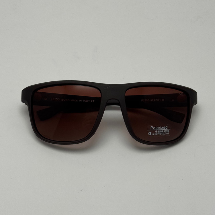 عینک آفتابی پلاریزه هوگو باس HUGO BOSS قهوه ای کد 2205 - عینک رانندگی