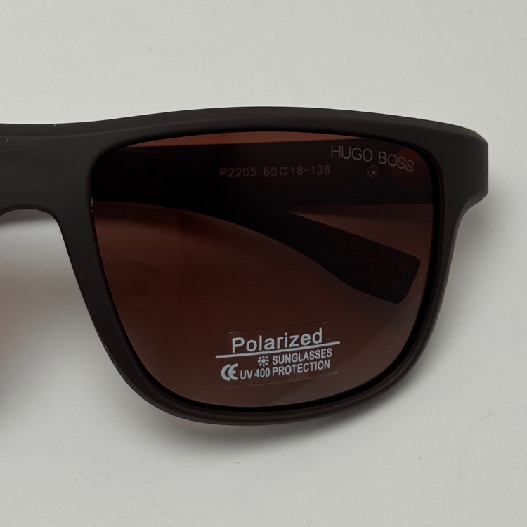عینک آفتابی پلاریزه هوگو باس HUGO BOSS قهوه ای کد 2205 - عینک رانندگی