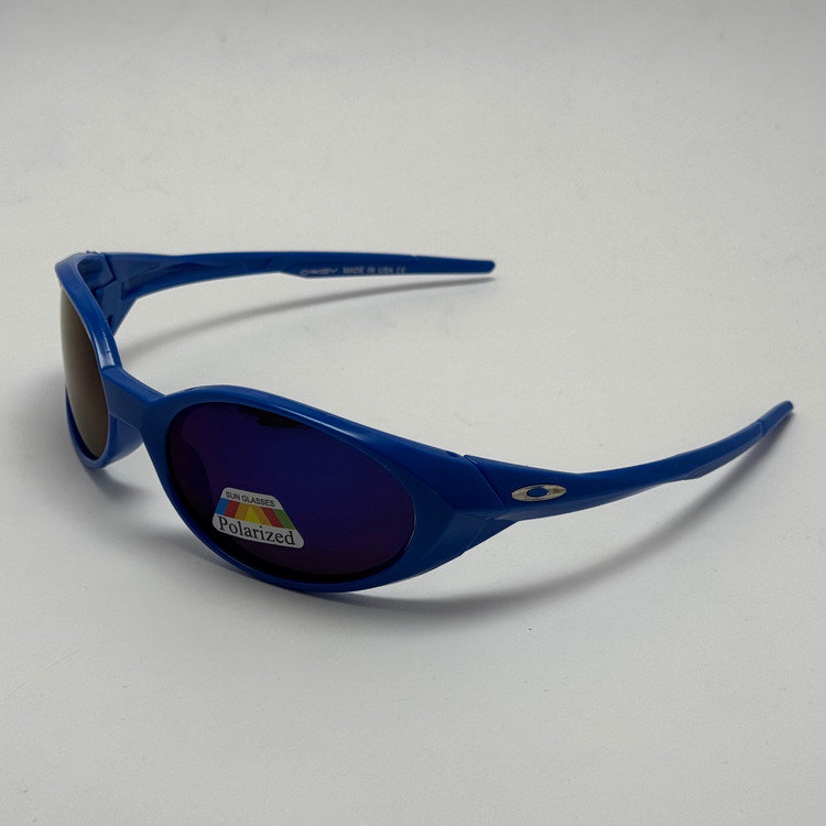 عینک آفتابی پلاریزه اوکلی مدل Oakley Eye Jacket Redux بیضی آبی