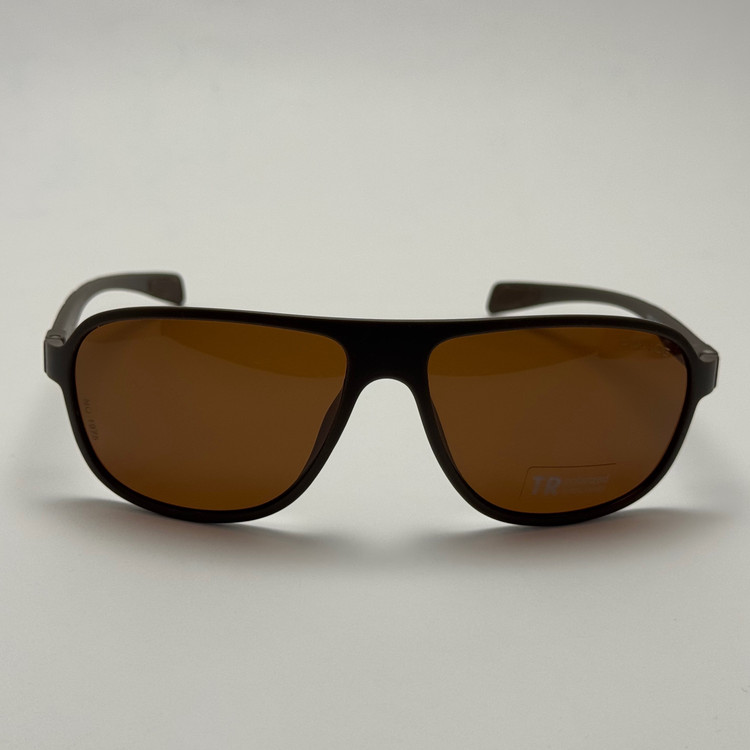 عینک آفتابی پلیس POLICE قهوه ای پلاریزه و یووی 400 به همراه کاور پارچه ای و دستمال نانو کد 1975 فوق سبک