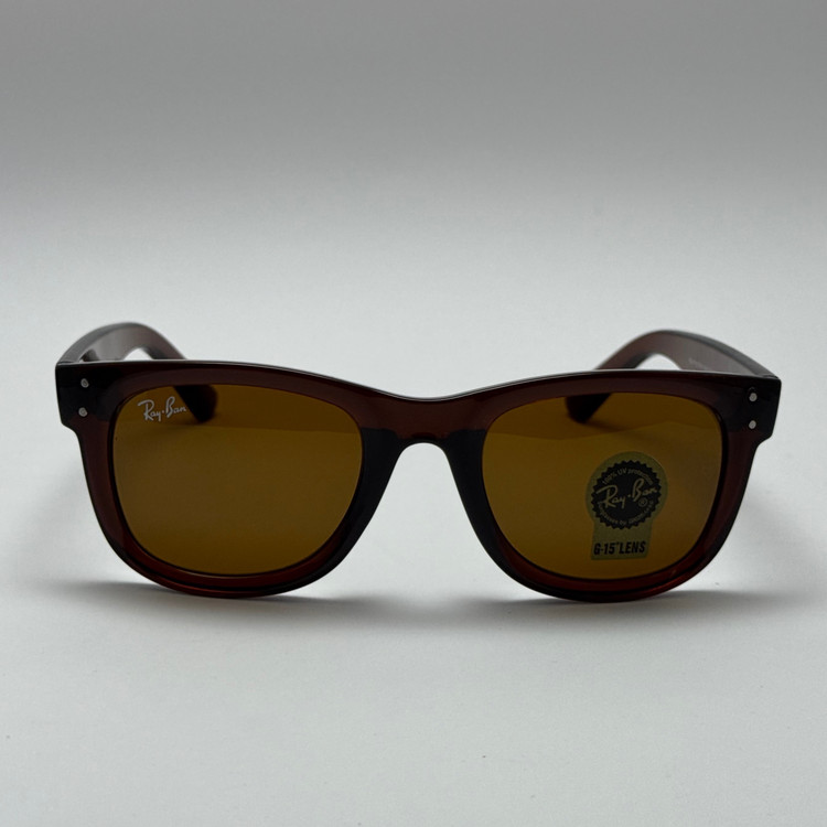 عینک آفتابی ریبن ویفرر شیشه سنگ قهوه ای به همراه پک کامل ریبن Rayban WAYFARER RB 0502S