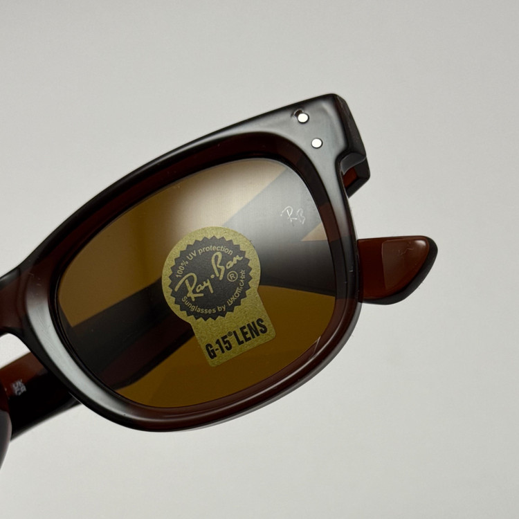 عینک آفتابی ریبن ویفرر شیشه سنگ قهوه ای به همراه پک کامل ریبن Rayban WAYFARER RB 0502S