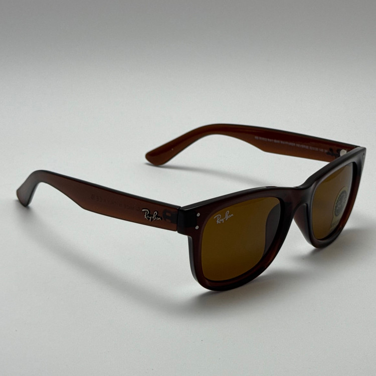 عینک آفتابی ریبن ویفرر شیشه سنگ قهوه ای به همراه پک کامل ریبن Rayban WAYFARER RB 0502S