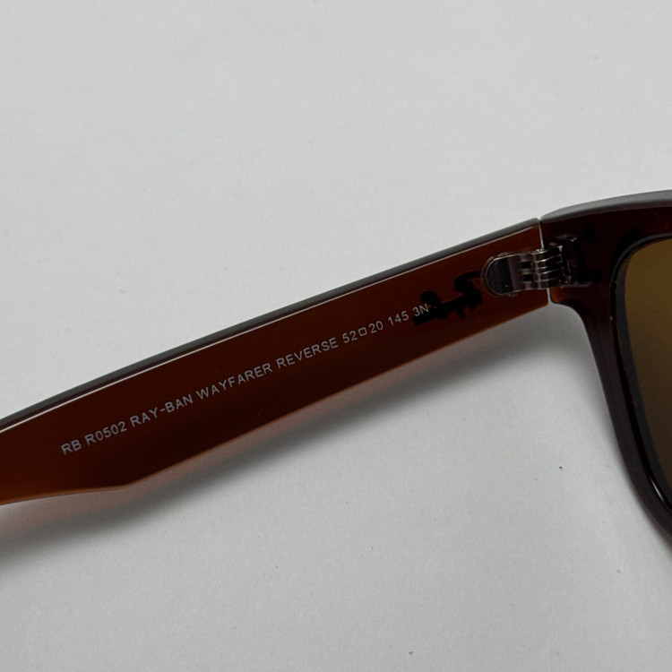 عینک آفتابی ریبن ویفرر شیشه سنگ قهوه ای به همراه پک کامل ریبن Rayban WAYFARER RB 0502S