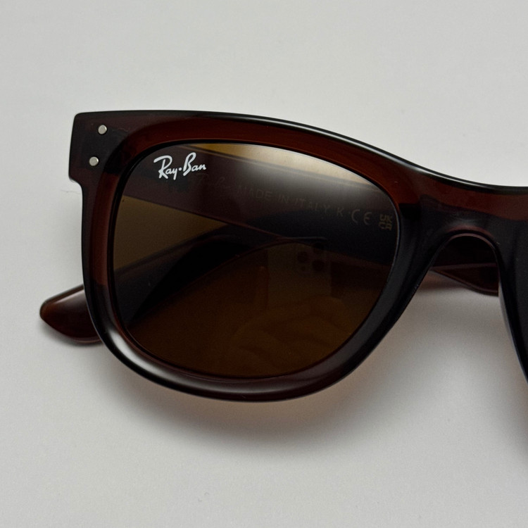 عینک آفتابی ریبن ویفرر شیشه سنگ قهوه ای به همراه پک کامل ریبن Rayban WAYFARER RB 0502S