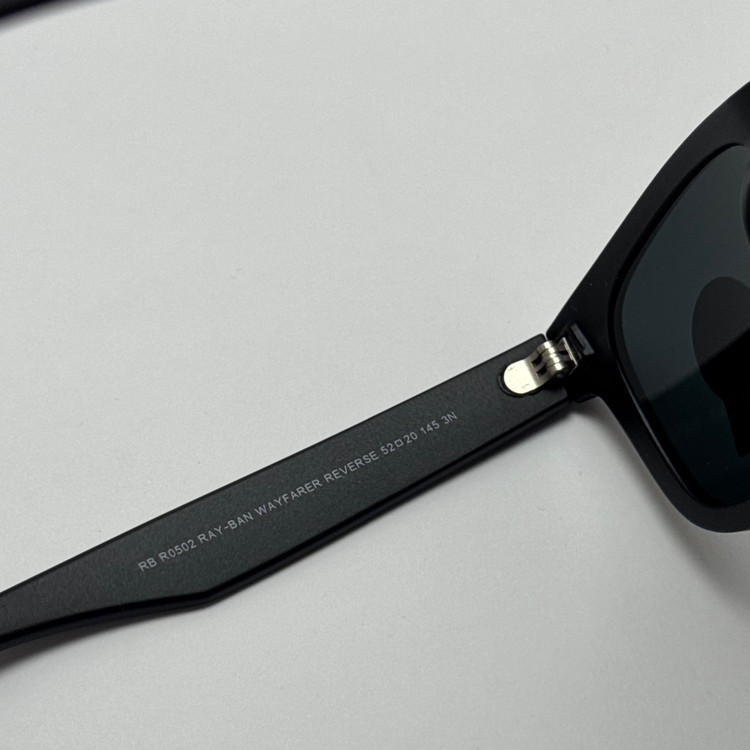 عینک آفتابی ریبن ویفرر شیشه سنگ مشکی مات به همراه پک کامل ریبن Rayban WAYFARER RB 0502S