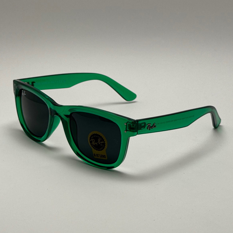 عینک آفتابی ریبن ویفرر شیشه سنگ سبز به همراه پک کامل ریبن Rayban WAYFARER RB 0502S