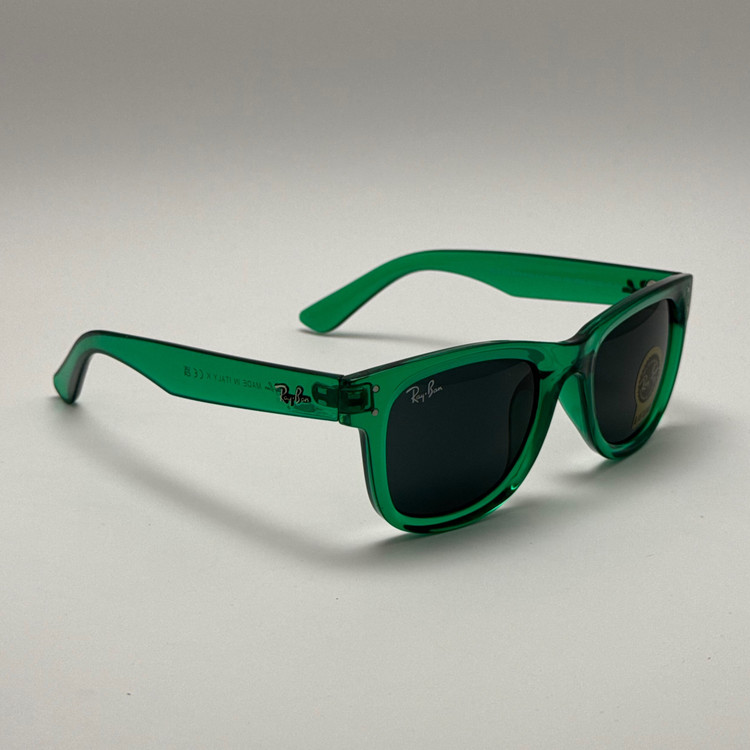 عینک آفتابی ریبن ویفرر شیشه سنگ سبز به همراه پک کامل ریبن Rayban WAYFARER RB 0502S