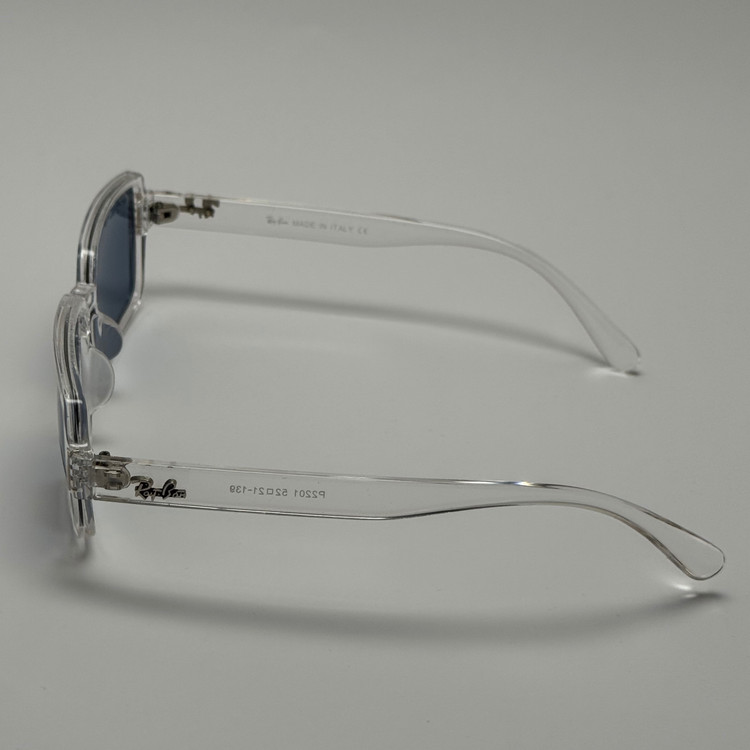 عینک آفتابی و شب پلاریزه ریبن مستطیلی آبی کد rayban RB 2201