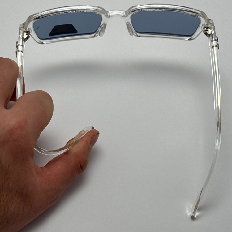 عینک آفتابی و شب پلاریزه ریبن مستطیلی آبی کد rayban RB 2201