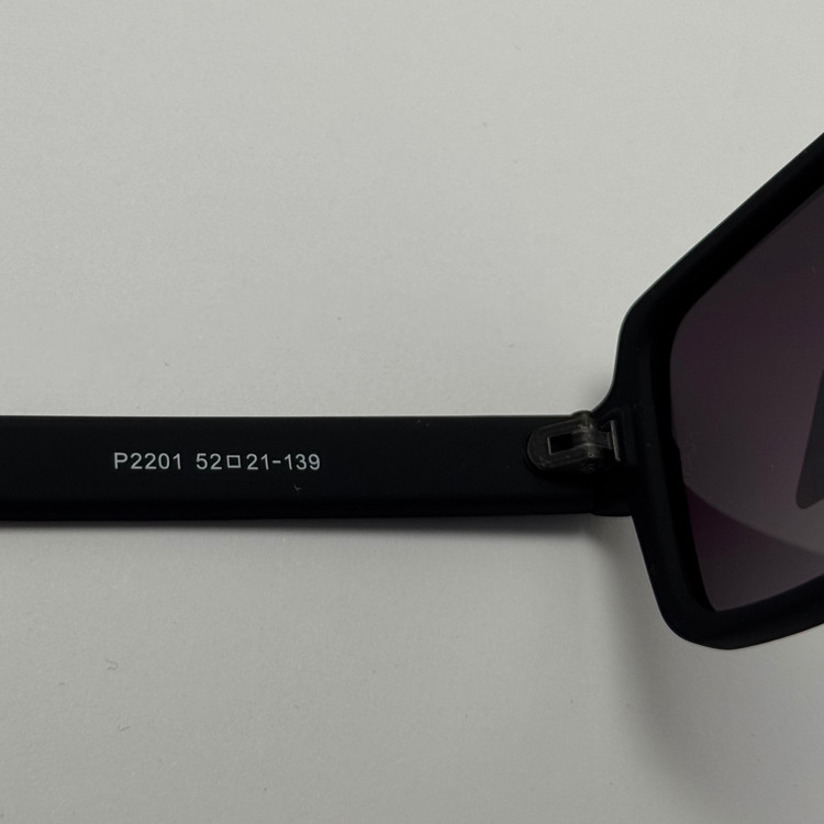 عینک آفتابی پلاریزه ریبن مستطیلی تمام مشکی کد rayban RB 2201