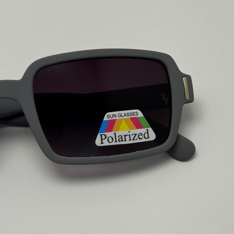 عینک آفتابی پلاریزه ریبن مستطیلی طوسی کد rayban RB 2201