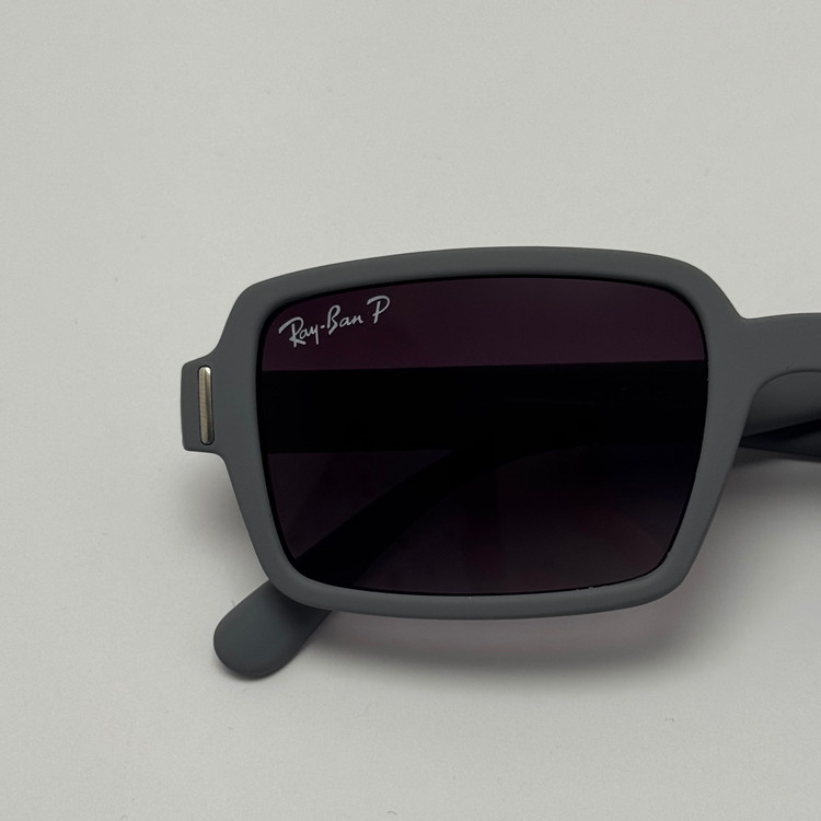 عینک آفتابی پلاریزه ریبن مستطیلی طوسی کد rayban RB 2201