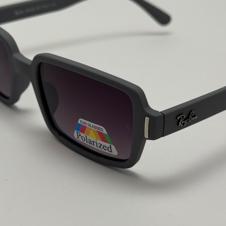 عینک آفتابی پلاریزه ریبن مستطیلی طوسی کد rayban RB 2201