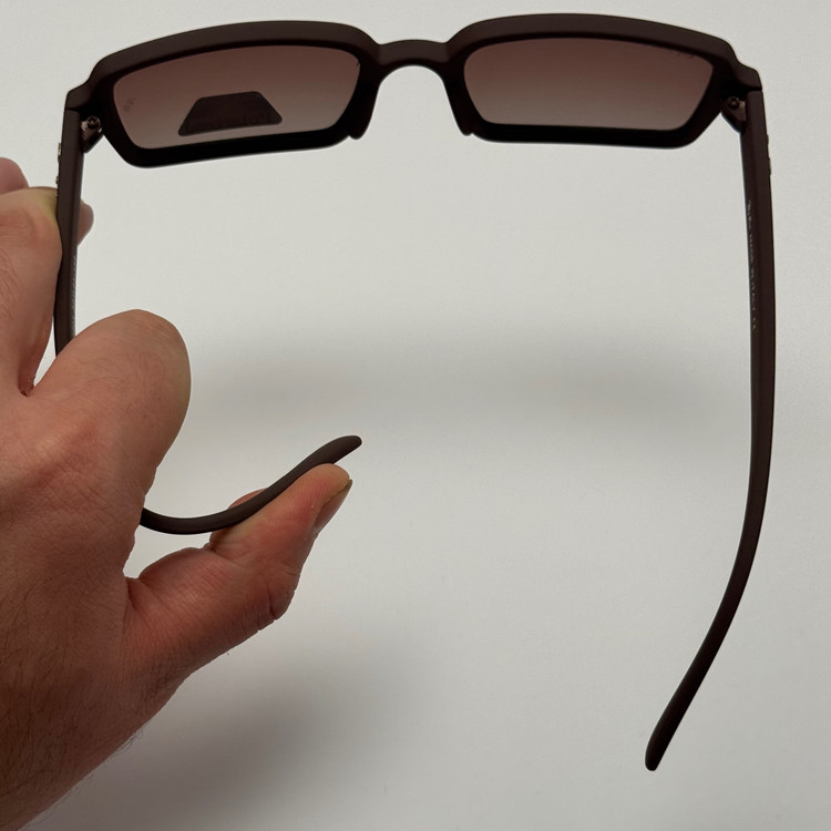 عینک آفتابی پلاریزه ریبن مستطیلی قهوه ای کد rayban RB 2201