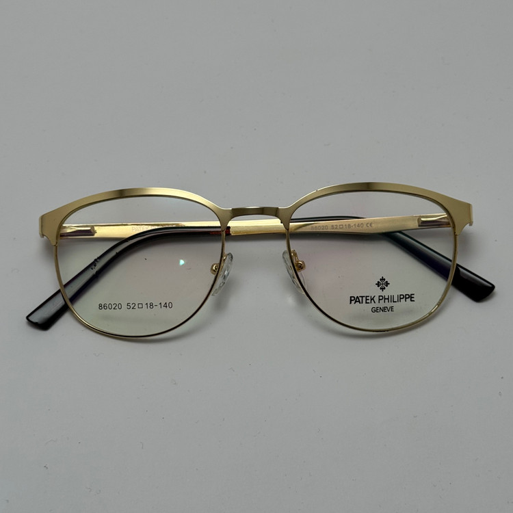 فریم عینک طبی طلایی گرد برند پتک فیلیپ PATEK PHILIPPE مردانه و زنانه