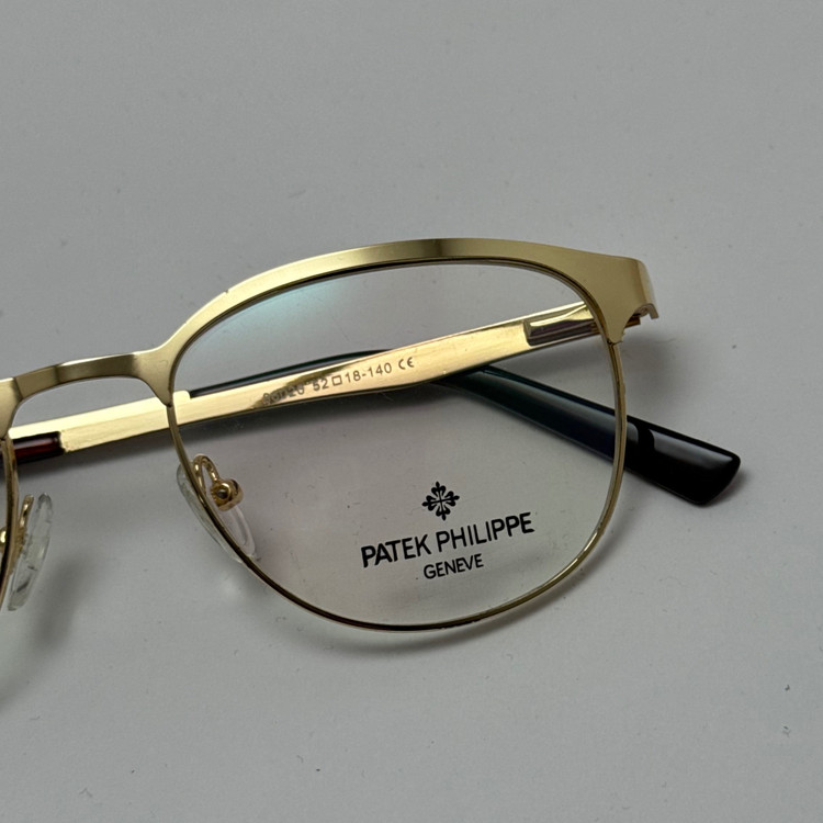فریم عینک طبی طلایی گرد برند پتک فیلیپ PATEK PHILIPPE مردانه و زنانه