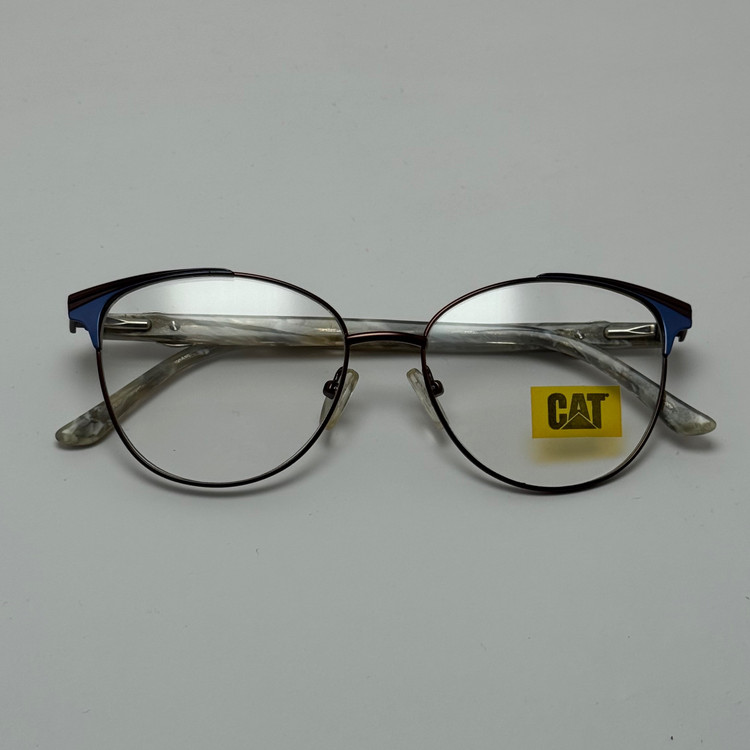 فریم عینک طبی زنانه مرمری برند کاترپیلار CAT دسته سیم لوکس