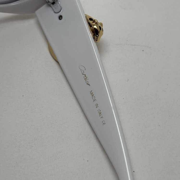 عینک آفتابی زنانه لاکچری کارتیر Panthere De Cartier سفید