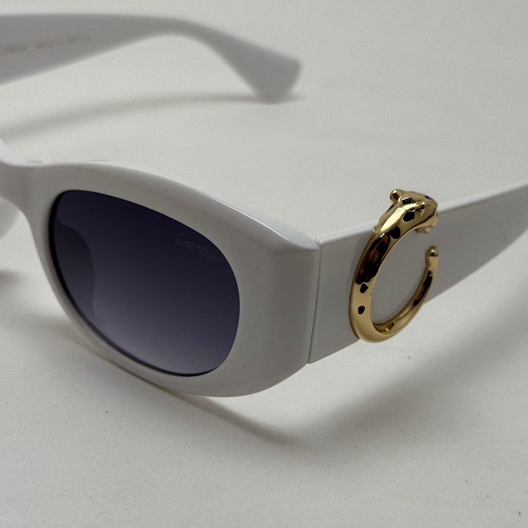 عینک آفتابی زنانه لاکچری کارتیر Panthere De Cartier سفید