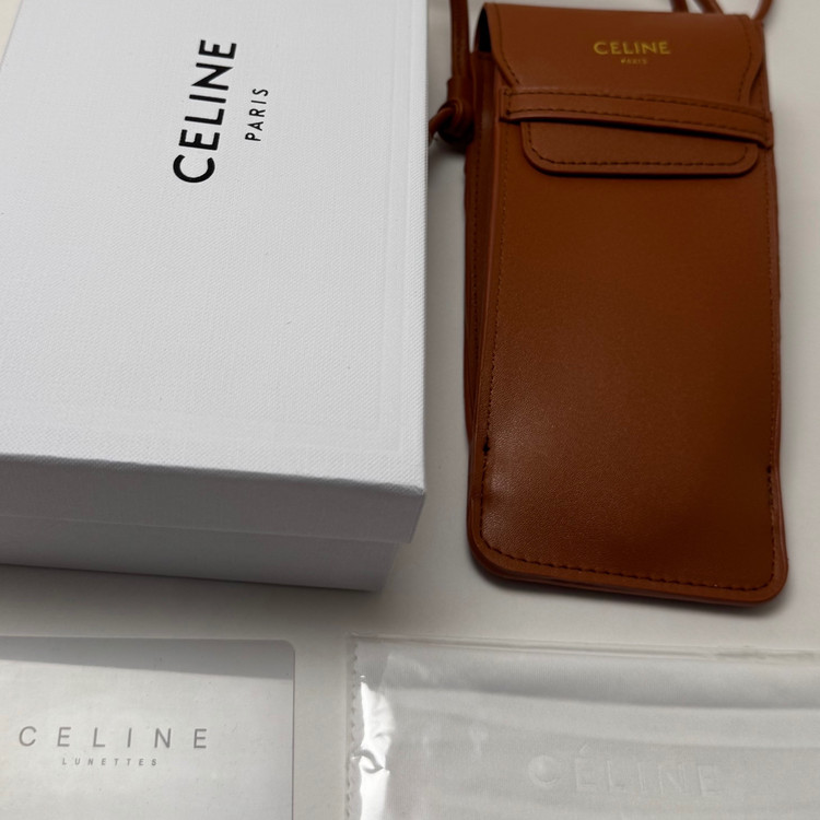 عینک آفتابی پلاریزه بیضی سلین CELINE سفید مستر کوالیتی به همراه پک کامل سلین