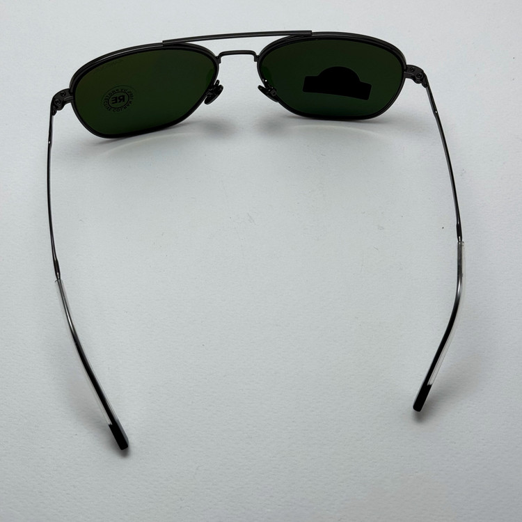 عینک آفتابی خلبانی رندولف شیشه سنگ آنتی رفلکس سبز فریم نوک مدادی فول پک RANDOLPH AVIATOR RE 58 24K