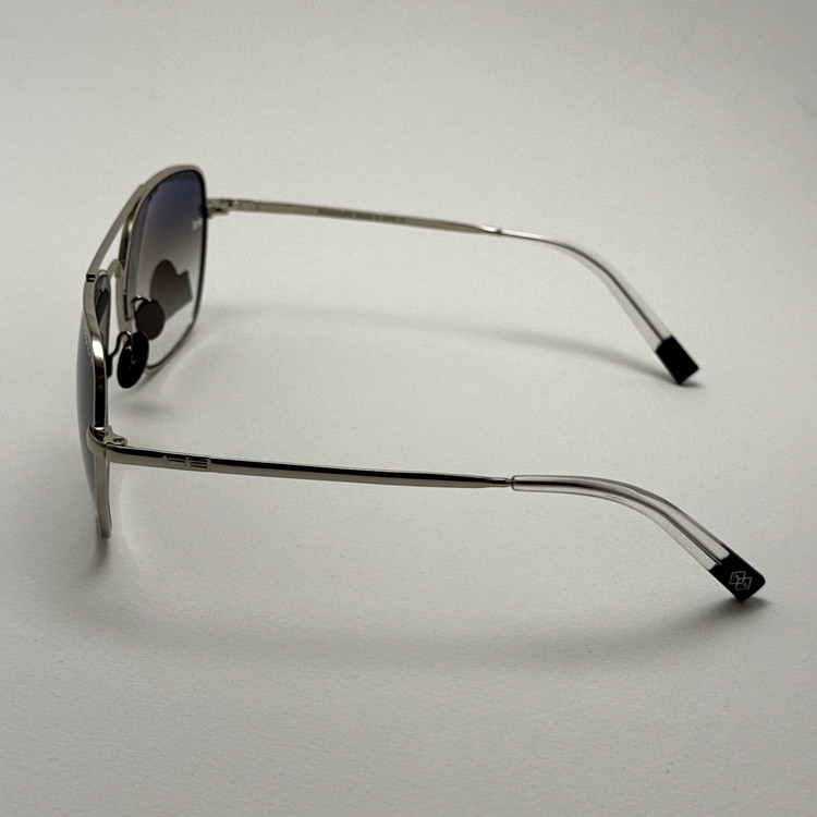عینک آفتابی خلبانی رندولف شیشه سنگ آنتی رفلکس آبی هایلایت نقره ای فول پک RANDOLPH AVIATOR RE 58 24K WHITE GOLD