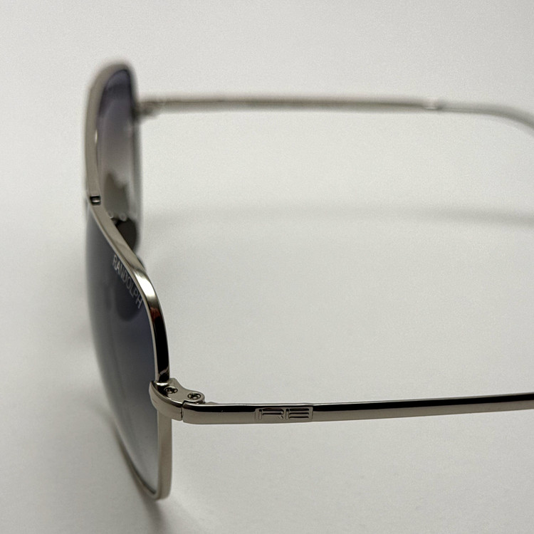 عینک آفتابی خلبانی رندولف شیشه سنگ آنتی رفلکس آبی هایلایت نقره ای فول پک RANDOLPH AVIATOR RE 58 24K WHITE GOLD