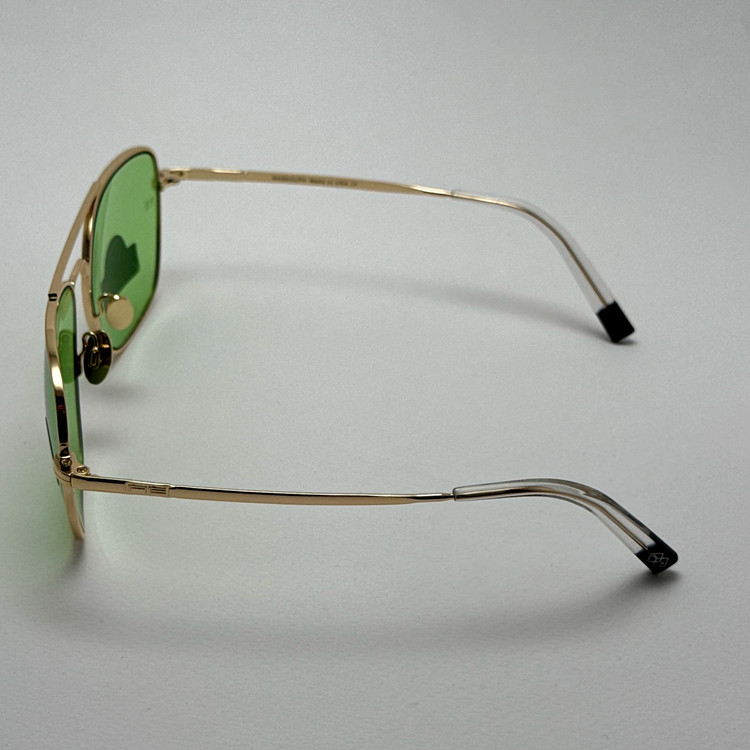 عینک شب و آفتابی خلبانی رندولف شیشه سنگ سبز فریم طلایی فول پک اصلی RANDOLPH AVIATOR RE 58 24K GOLD