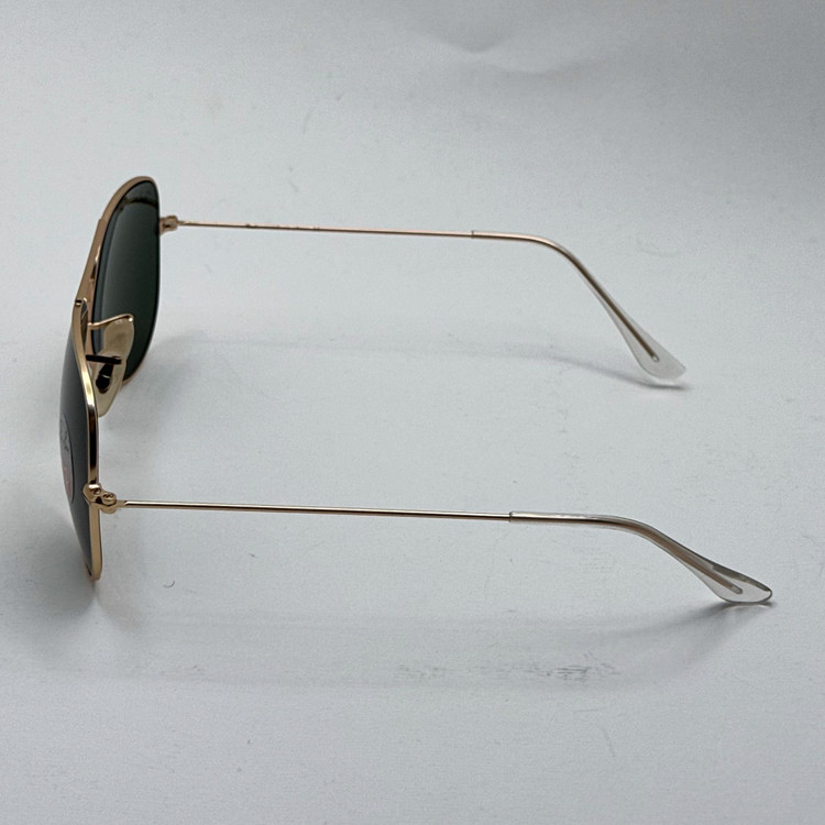 عینک ریبن خلبانی شیشه سنگ پلاریزه سبز با فریم طلایی به همراه پک کامل ریبن کد Rayban RB 3026