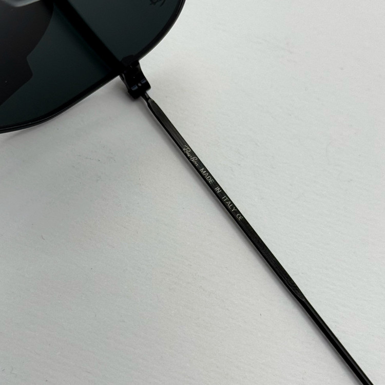 عینک ریبن هگزونال شیشه سنگ تمام مشکی به همراه پک کامل ریبن کد Rayban RB 3548