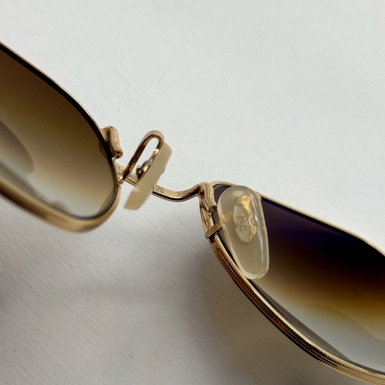 عینک ریبن شیشه سنگ هگزونال قهوه ای هایلایت آنتی رفلکس به همراه پک کامل ریبن کد Rayban RB 3548